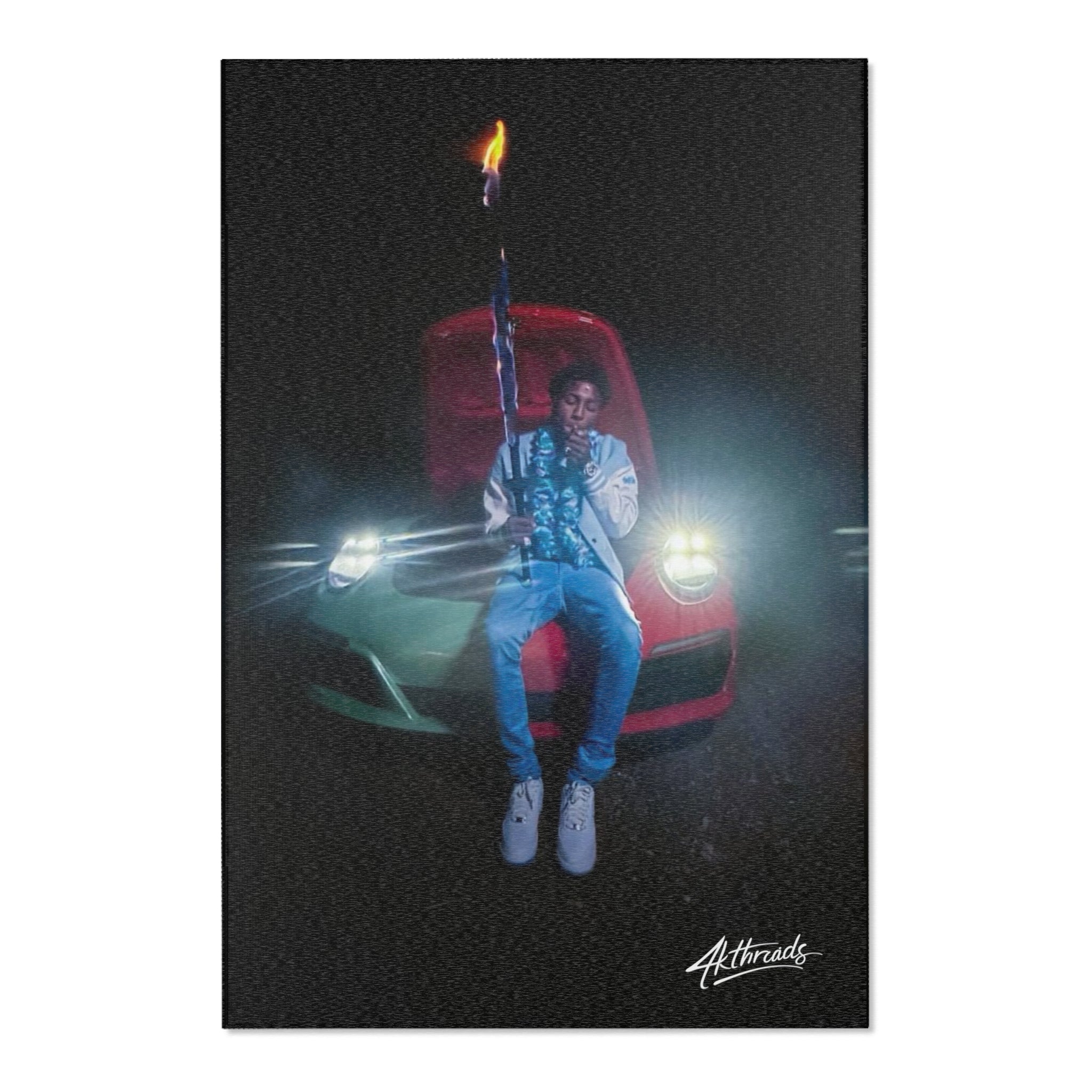 "Flaming Wing" Lightweight Rug By 4KThreads